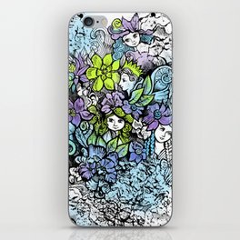 Elves and flowers iPhone Skin