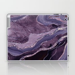 Lavender Mauve Agate Glitter Glam #1 (Faux Glitter) #decor #art #society6 Laptop Skin