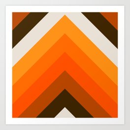 Golden Thick Angle Art Print | Desertart, Graphicdesign, 70Sdesign, Orange, 70S, 70Sretro, 70Svibe, Desertvibes, Curated, Abstract 