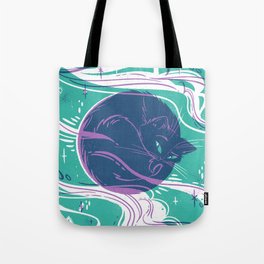 Lunar Meow: New Moon Tote Bag