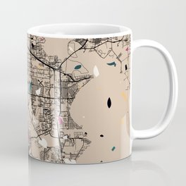 USA, Pasadena - Terrazzo Pattern City Map Mug