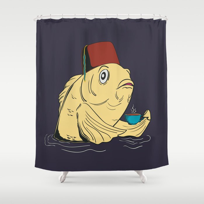 Night of the Cuppa Shower Curtain