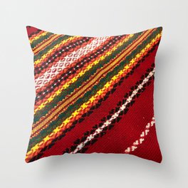 Authentic Bulgarian tablecloth Throw Pillow