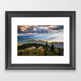 Blue Ridge Parkway NC Spring Mountains Scenic Landscape Photography Asheville North Carolina Framed Art Print