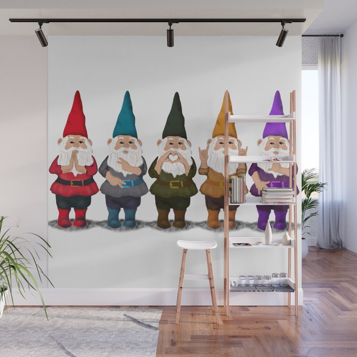 Hangin with my Gnomies - The line up Wall Mural