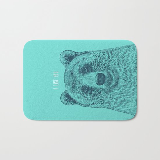 I Like You (Bear) Bath Mat