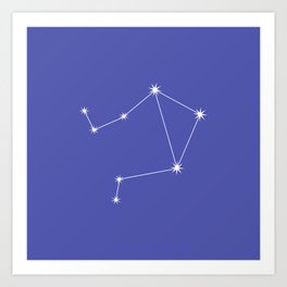 LIBRA Classic Blue – Zodiac Astrology Star Constellation Art Print