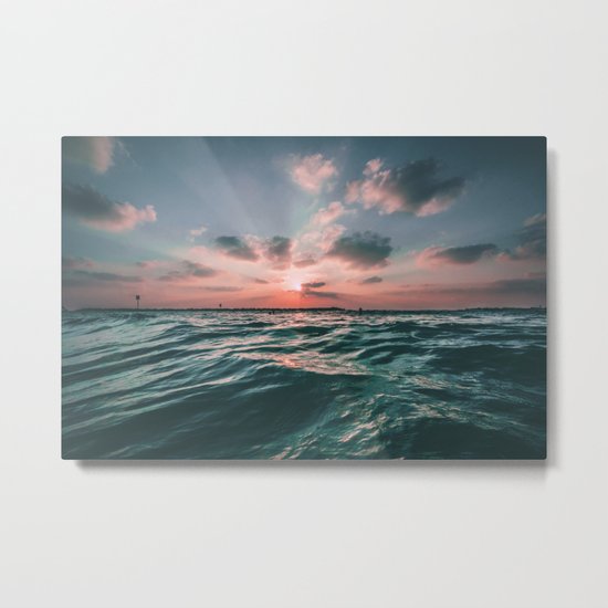 Deep Green Float Metal Print