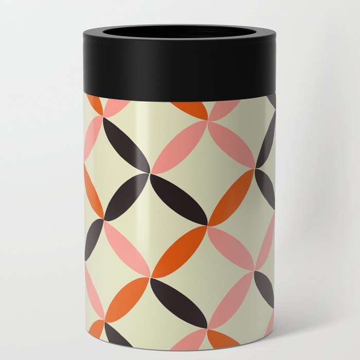 Retro mid century colorful flower of life 8 Can Cooler