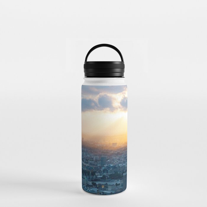 Great Britain Photography - Sunset Over London City Water Bottle