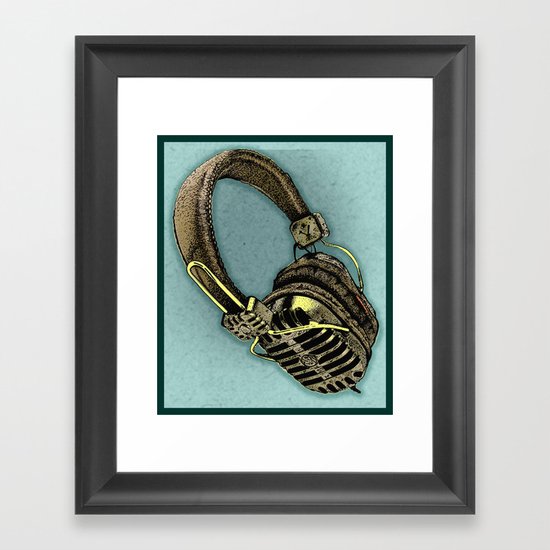 HEAD PHONE Framed Art Print