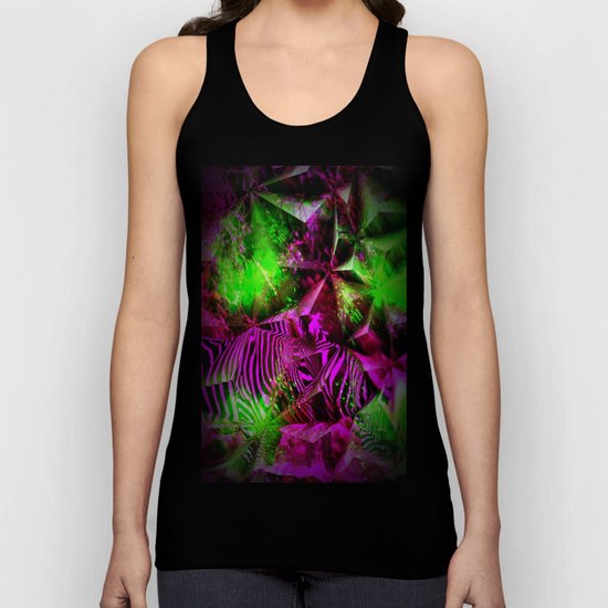 Pink Zebra Abstract Unisex Tank Top