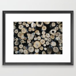 Northland Minnesota - Logs Framed Art Print