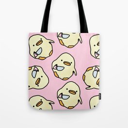 Duck with a knife meme pattern Tote Bag