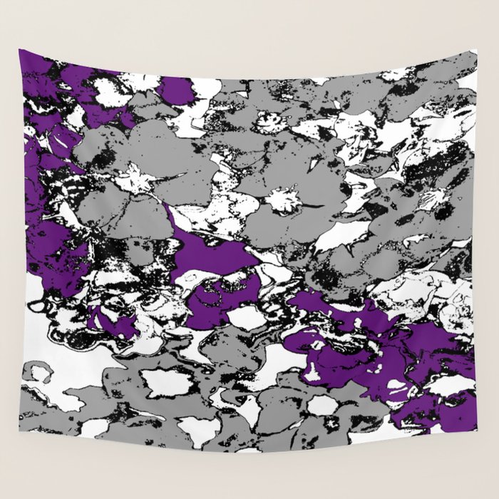 Grey and Purple Flowers Wall Tapestry by DavidsSociety6 Society6