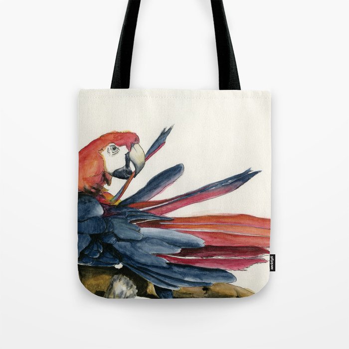 Parrot Grooming Tote Bag By Corduroyheart Parrot Grooming Tote Bag By Corduroyheart