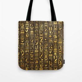 Gilded Hieroglyphs Tote Bag
