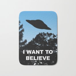 I Want to Believe Bath Mat | Area51, Spaceship, Poster, Series, Mulder, Flyingsaucer, Alien, Iwanttobelieve, Movie, Graphicdesign 