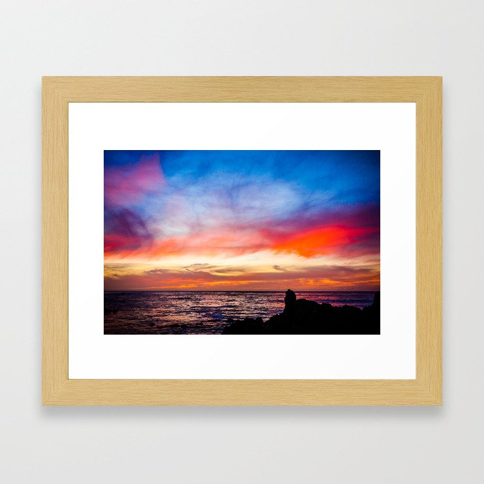 Sunset in Pacific Grove Framed Art Print