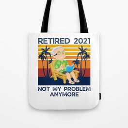 Retiree 2021 Annuity Retirement Gift Tote Bag | Pensioner, Graphicdesign, Colleague, Hobby Gardener, Legend, Cycling, Biker, Mountain Bike, Grandchild, Track N 