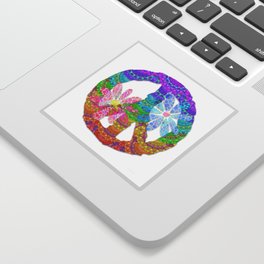 Sweet Peace - Colorful Mandala Art by Sharon Cummings Sticker