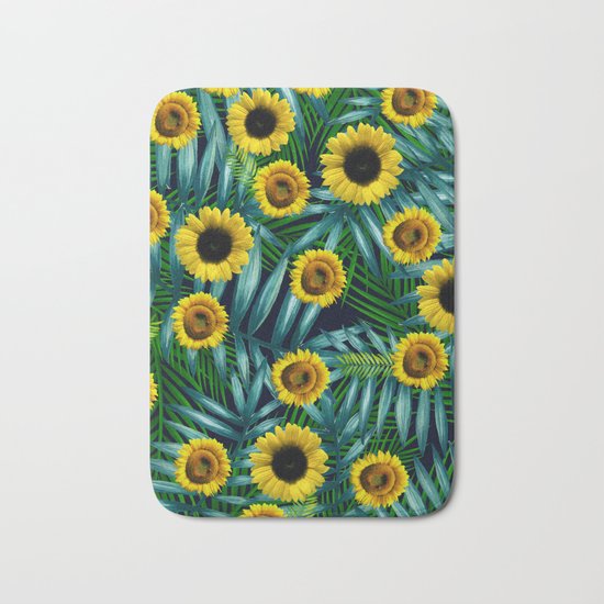 Sunflower Party #2 Bath Mat
