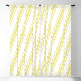 [ Thumbnail: White & Tan Colored Lines/Stripes Pattern Blackout Curtain ]