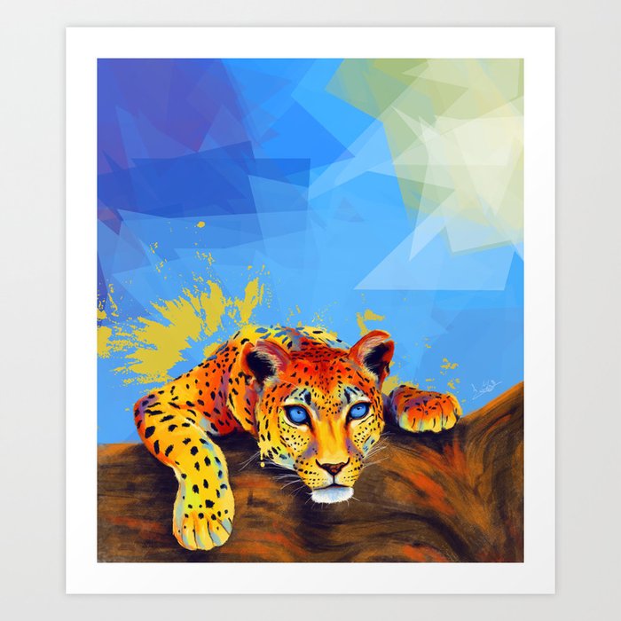 Tree Leopard Art Print