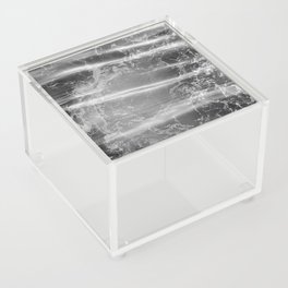 Abstract water waves black and white Acrylic Box