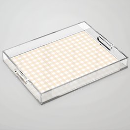 beige gingham Acrylic Tray