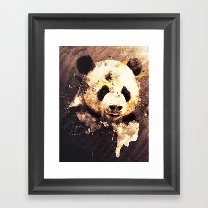 Panda Painting Abstract Art Bears Black And White Animals