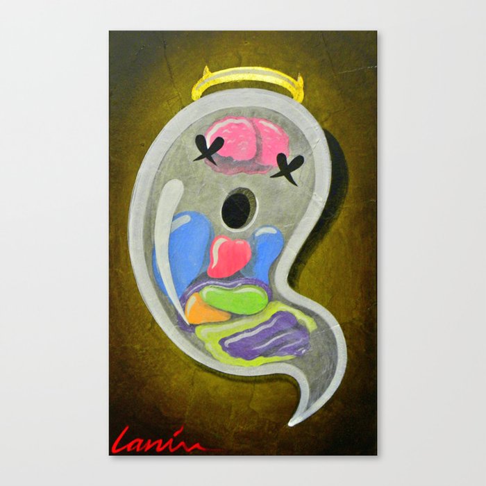"Mr. Ghostee(the living ghost)" Canvas Print