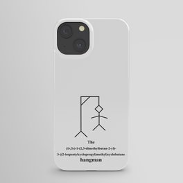 funny hangman - IUPAC - chemistry - molecule - black iPhone Case