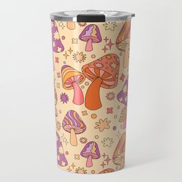 Purple & Orange Magic Mushrooms Travel Mug