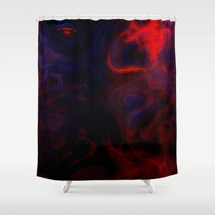 Fantasy blue red smoke Shower Curtain