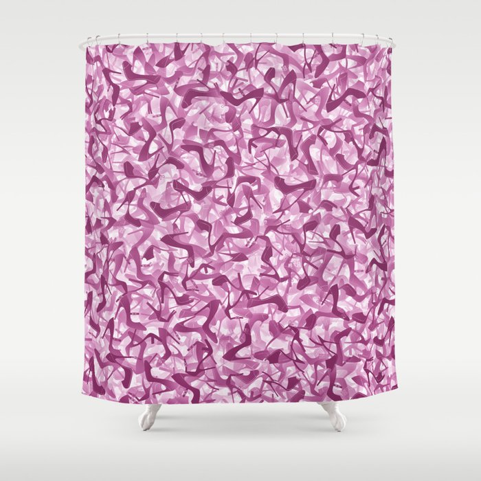 Pink Shoes Camouflage Shower Curtain By Dima V Society6