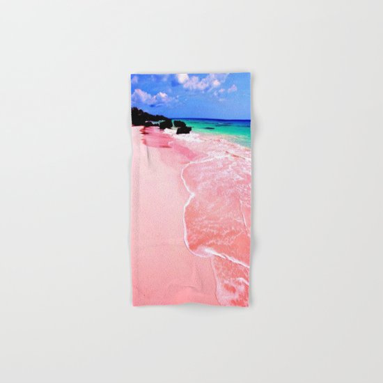 Elafonissi Chania Pink and Turquoise Sea Hand & Bath Towel
