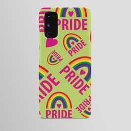 Rainbow Pride and Pink Hearts Android Case