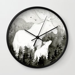 Moose & sidekick Wall Clock