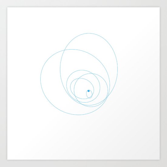 #152 Moons of Neptune – Geometry Daily Art Print