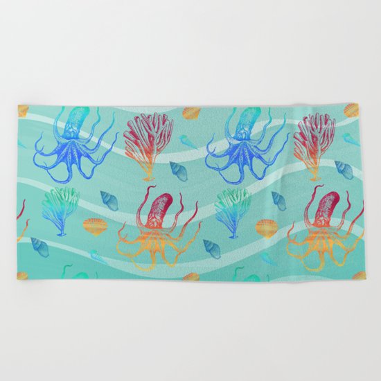 Marine Pattern 13 Beach Towel