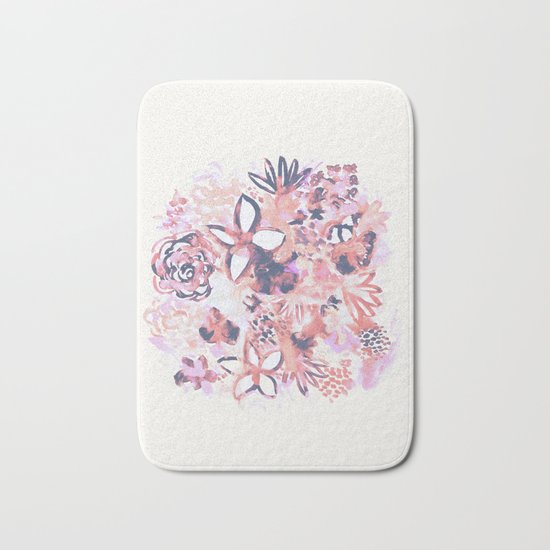 Pastel Flowers Bath Mat