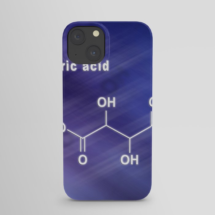 Tartaric acid, Structural chemical formula iPhone Case
