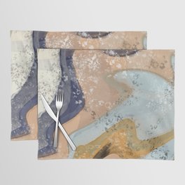 Salty Abstract in Blue and Peach Placemat