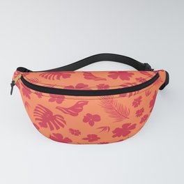 Tropical flora living coral pattern Fanny Pack