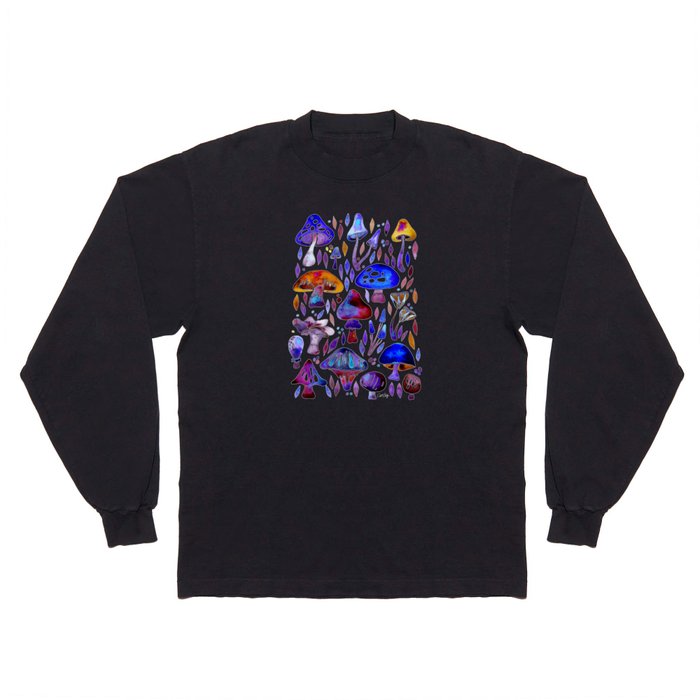 Mushroom Magic – Indigo Long Sleeve T Shirt