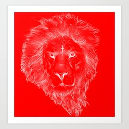 White Lion  Art Print