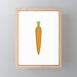 Absolute Orange Carrot Illustration Framed Mini Art Print