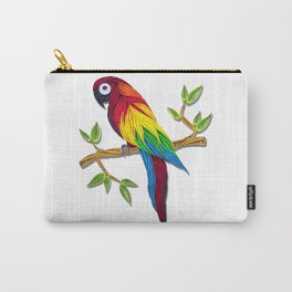 A Colorful parrot from Nature in Quilling Paper Design Carry-All Pouch