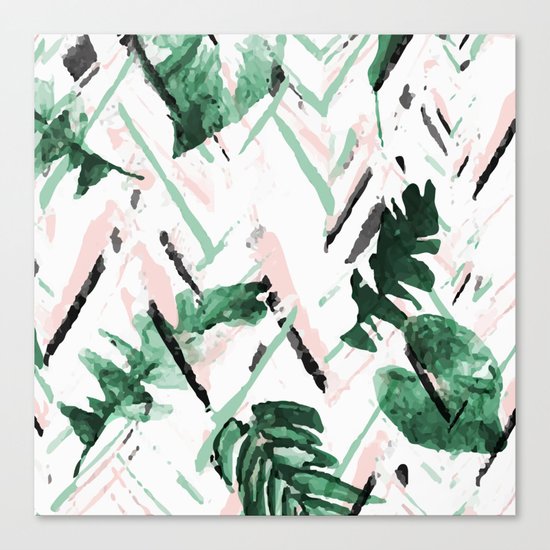 Tropical paint texture Canvas Print